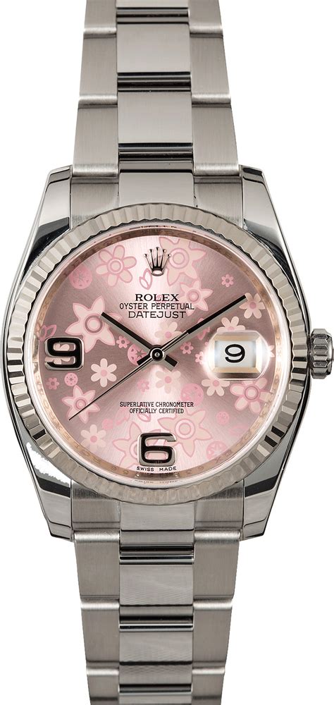 rolex lady datejust floral motif|Rolex lady Datejust models.